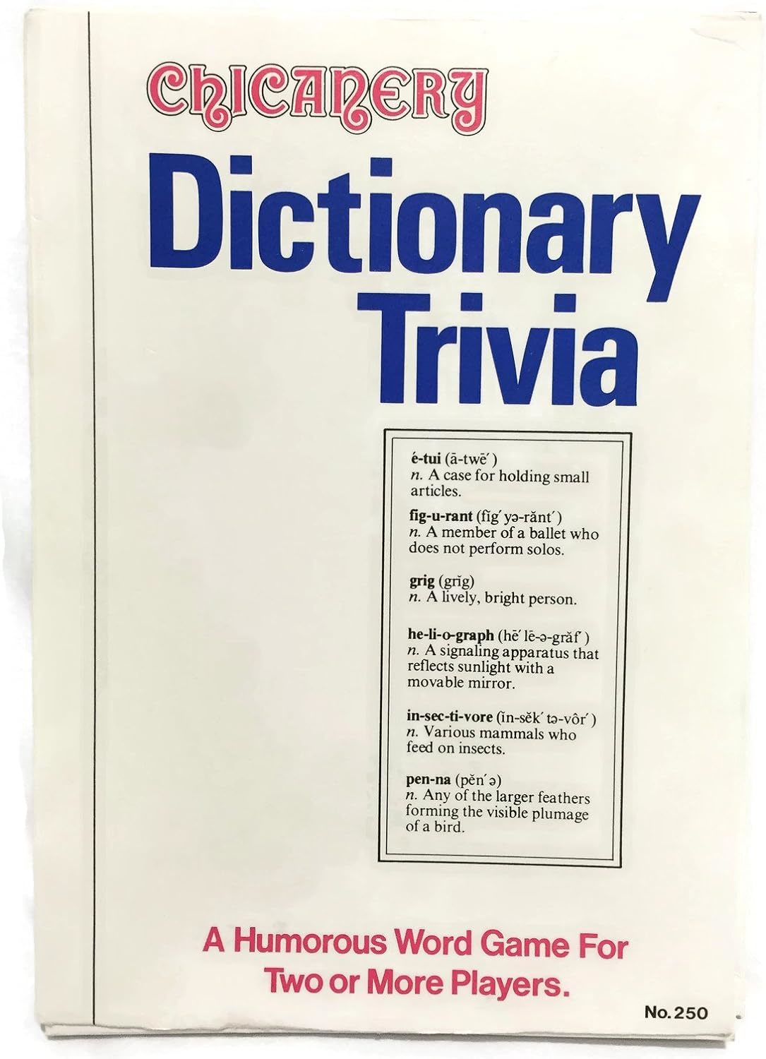 Dictionary Trivia Is Called Chicanery. - $46.92
