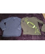 Boys xl set of 2 long sleeve shirts, blue,grey - £7.13 GBP