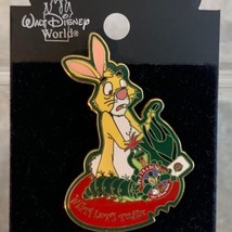 Walt Disney World Trading Pin Wait Let&#39;s Trade Tour Rabbit Caterpillar 2002 - £25.43 GBP