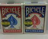 Bicycle Standard Poker Playing Cards 2 PACK Red &amp; Blue - $10.87
