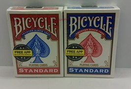 Bicycle Standard Poker Playing Cards 2 PACK Red &amp; Blue - £8.67 GBP