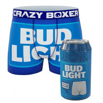 Crazy Boxers Bud Light Big Logo Boxer Briefs in Can Blue - £18.36 GBP