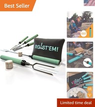 Heavy-Duty Stainless Steel Campfire Roasting Sticks - Set of 5 Joyful Me... - $803.32 MXN