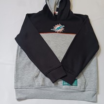 Team Apparel NFL Miami Dolphins Youth L (14-16) Black & Gray Hooded Sweatshirt image 13