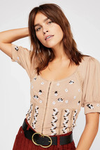 Chemisier lacé brodé à la main pour femmes Free People Obtenez votre fille... - £41.09 GBP