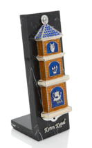 Keren Kopal Hand made Brown and blue mezuzah Decorated with Austrian Cry... - $64.80