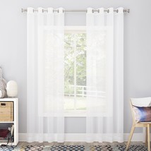 No. 918 Calypso Voile Sheer Grommet Curtain Panel, 59&quot;x84&quot;, White - £7.83 GBP