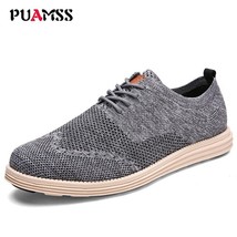New Men Casual Shoes Men Business Formal Brogue Weave Carved Wedding Dress Shoes - £30.05 GBP