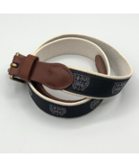 St Lawrence College Leather Man Ltd Logo Leather &amp; Canvas Belt Mens Size 32 - $466.86 MXN