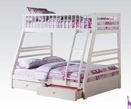 Jason Bunk Bed (Twin/Full) in White - £554.03 GBP
