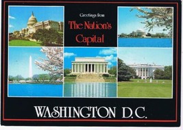District Of Columbia DC Postcard Government Buildings Multi View Capitol Lincoln - £1.74 GBP