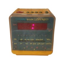 Crayola Tune Time Am Fm Alarm Clock Radio Cube Model 0127 RARE!-READ Description - £15.30 GBP