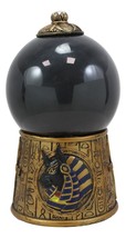 Egyptian God Of Mummification Afterlife Anubis Black Sand Storm Ball Figurine - £39.15 GBP