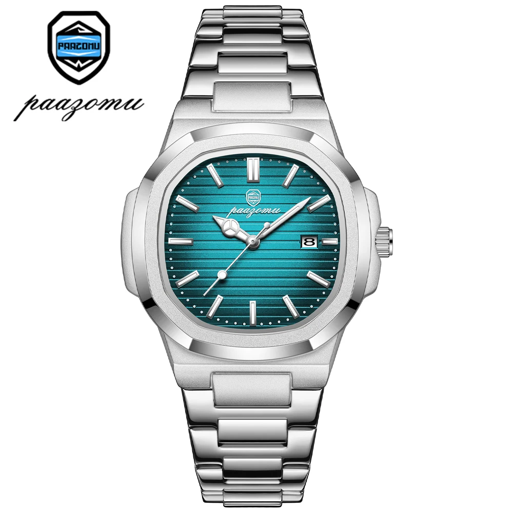 Fashion Mens Stainless Steel Watches Luxury Quartz Wristwatch Clock Week... - £28.34 GBP