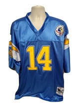 1984 SD Chargers Dan Fouts #14 Silver Anniversary Edition Mens Blue Sz 56 Jersey - £233.70 GBP