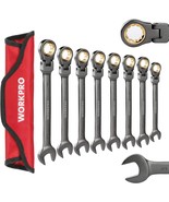 WORKPRO 8-piece Flex-Head Ratcheting Combination Wrench Set SAE 5/16 - 3... - £70.47 GBP