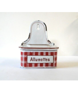 Vintage French Graniteware Match Holder w/ Striker - $96.53