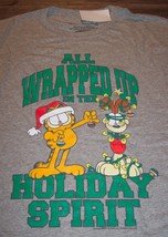 Vintage Style Garfield Odie All Wrapped Up Christmas T-Shirt Small New w/ Tag - £15.53 GBP