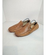 Donald Pliner Viro Driving Moc Woven Brown Leather Upper Loafer Men&#39;s Sz 10 - $37.39