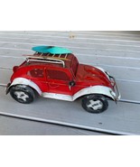 VINTAGE VW Beetle, Large All Metal Toy Car with SURFBOARD&#39;s. 16.5&quot; Long,... - £16.36 GBP