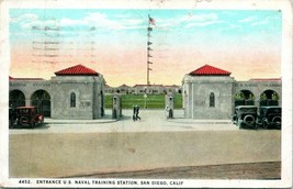 1925 Postcard Entrance to U.S. Naval Training Station San Diego California CA - £11.12 GBP