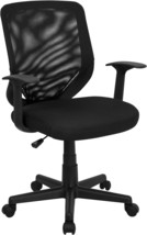 Mid-Back Black Mesh Task Office Chair With T-Arms From Flash Furniture. - £132.84 GBP