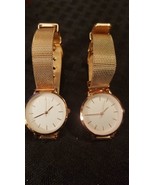 Lot of 2 Women&#39;s Rose Gold Tone Watches With Rose Gold Tone Bands- New B... - $40.00