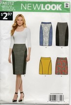 New Look Sewing Pattern # A6312 Misses Skirts in two lengths uncut - $4.99