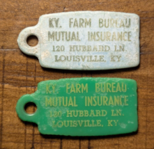 Louisville, Kentucky Farm Bureau Mutual Insurance Plastic Keychain Fob T... - £7.76 GBP