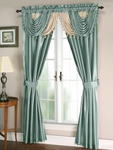 Curtains For Living Room Light Blue With Valance Window Luxury 2 Panels 54 x 84 - £30.92 GBP