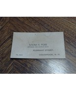 Old Advertising Business Card NAOMI FOSS Hooked Rugs COLEBROOK NEW HAMPS... - $9.49