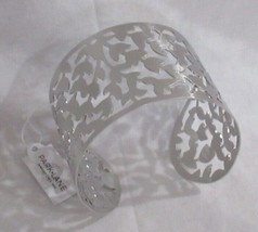 PARK LANE Floral Pattern Design DOLLY Silver Cuff Bracelet stretchable - £74.69 GBP