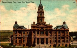 Texas TX Postcard Fort Worth, Tarrant County Court House Vintage 1909 BK47 - £3.10 GBP