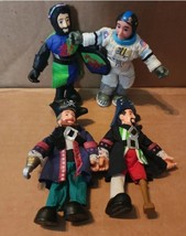 Pirates &amp; Knight &amp; Apollo Toy Figures Characters Bendable Odyssey Toys Lot Of 4 - £8.55 GBP