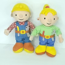 Lot of 2 Bob the Builder WENDY BOB Plush Stuffed Animal Doll 2001 Hasbro... - $29.69