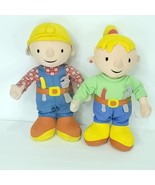 Lot of 2 Bob the Builder WENDY BOB Plush Stuffed Animal Doll 2001 Hasbro... - £23.35 GBP