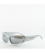 BALENCIAGA BB0157S 004 Silver/Silver 65-17-125 Sunglasses New Authentic - $234.67