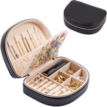 Travel Size Jewelry Box, Small Portable Seashell-Shaped Jewelry Case, 2 Layer Mi - £16.05 GBP