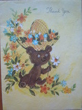 Vintage Little Bear Thank You  A Select Card Greeting Card   - $5.99
