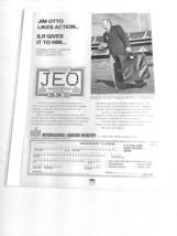 1971 Ad International Luggage Registry Featuring Oakland Raider Jim Otto - $8.99