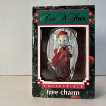 Trim A Home Collectible Tree Charm Ornament Mouse In Red Mitten Original... - $8.99