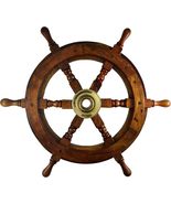 Nautical Wooden Ship Wheel Ships Steering Wheel Boat Wheel Pirate Ship W... - $57.82+