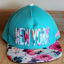 NEW YORK Floral Bill Souvenir Baseball Cap Hat Snap Back One Size PLEASE... - £9.96 GBP