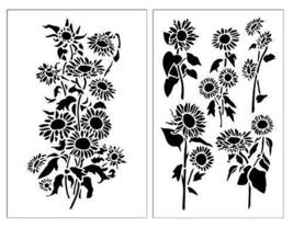 Sunflower Airbrush Wall Model Paint Flower Stencils 10Mil Mylar 14&quot; - 2 ... - £6.15 GBP