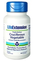 2 Pack Life Extension Triple Action Cruciferous Vegetable Extract Resveratrol image 1