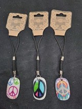3 New plastic PEACE Tag / Ornaments.  With Original Packaging.  Unique - $15.05 CAD