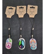 3 New plastic PEACE Tag / Ornaments.  With Original Packaging.  Unique - €9,17 EUR