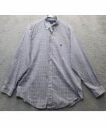 Ralph Lauren Dress Shirt Mens Size 16 Multi Check Slim Fit Collared Butt... - $19.28