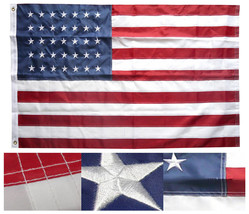 3X5 Ft 35 Stars Union Flag (Rectangular) Embroidered Nylon Civil War Historical - £36.87 GBP