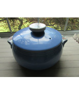 VTG HALL KITCHENWARE ROSE PARADE TAB HANDLED LIDDED CASSEROLE CADET BLUE  - €16,88 EUR